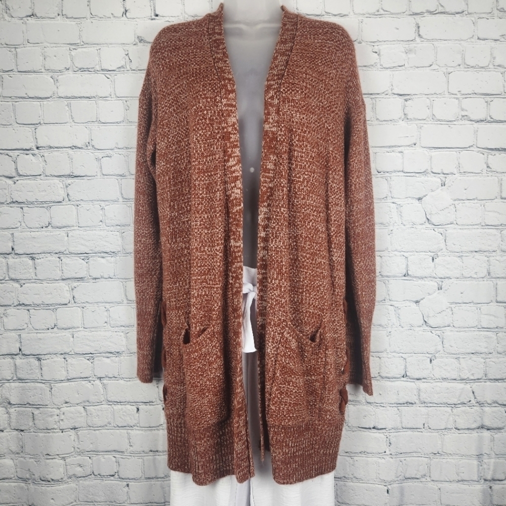SO Size XL Burnt Orange Knit Sweater Cardigan